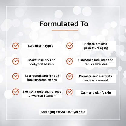 Anti-Aging Essential Blend 50+ | Feature Violet leaf | Premium Skin Range